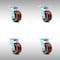 Service Caster 4 Inch SS Poly on Aluminum Swivel Caster Set with Roller Bearing and Swivel Lock SCC-SS30S420-PAR-BSL-4 - alternate 1